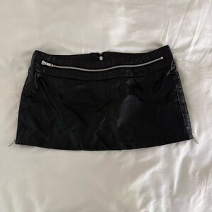 I.AM.GIA Black Mini Skirt with Zipper Detail